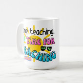 Mug Enseignement fait. L'heure de la plage avec soleil (Devant gauche)