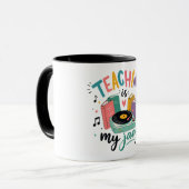 Mug Enseignement Rétro Est Mon Jam Disque Vinyle Ensei (Devant gauche)
