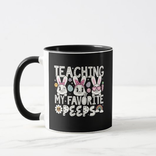 Mug Enseigner à mes petits préférés Lapin de Pâques En (Gauche)