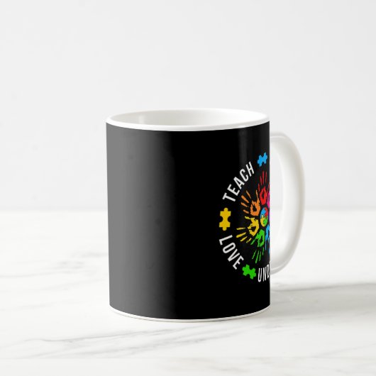 Mug Enseigner Accepter l'amour Comprendre les femmes E (Devant droit)