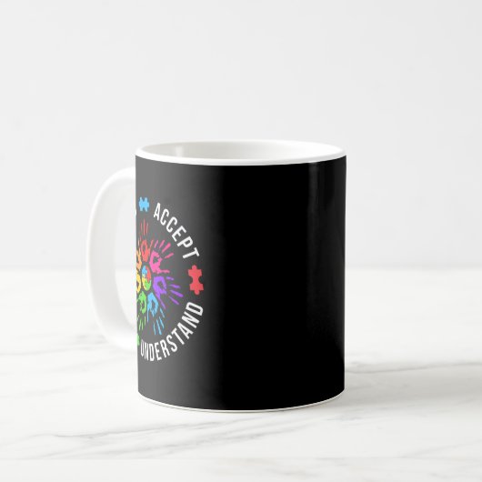 Mug Enseigner Accepter l'amour Comprendre les femmes E (Devant gauche)