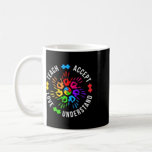 Mug Enseigner Accepter l'amour Comprendre les femmes E (Gauche)