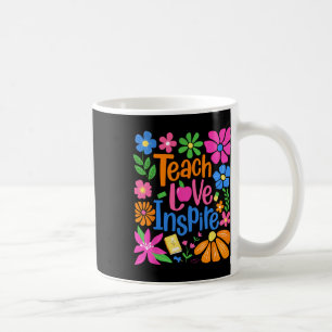 Mug Enseigner Amour Inspirer Boho Floral Rétro Retour
