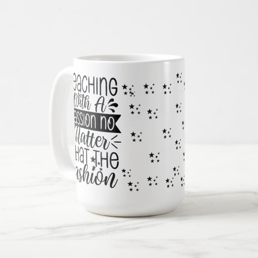 Mug Enseigner avec passion - Enseignant motivant (Devant gauche)