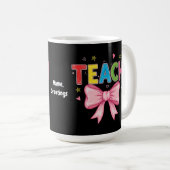 Mug Enseigner Coquette Bow Crayon Enseignant Enfants D (Devant droit)