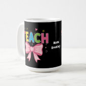 Mug Enseigner Coquette Bow Crayon Enseignant Enfants D (Devant gauche)