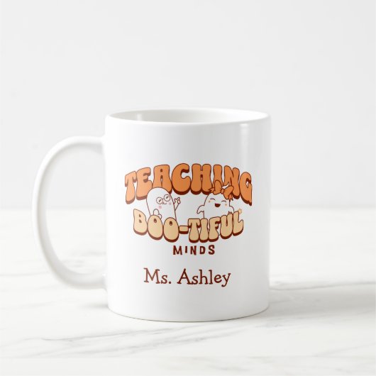 Mug Enseigner des esprits boo-tiful Ghost Retro Hallow (Gauche)