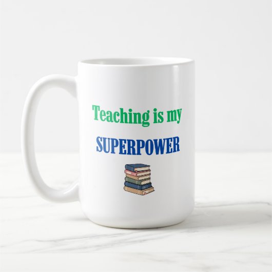 Mug Enseigner Est Mon Superpouvoir Drôle Professeur Ap (Gauche)