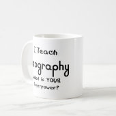 Mug enseigner la géographie (Devant gauche)