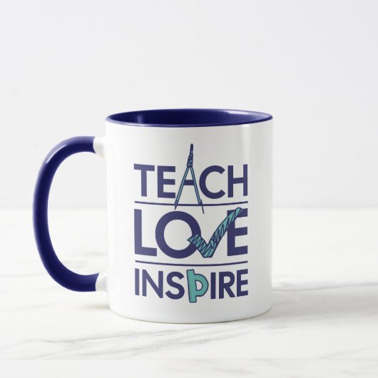 Mug Enseigner l'amour Inspiration de l'enseignant (Gauche)