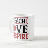 Mug Enseigner l'amour inspiré (Devant gauche)