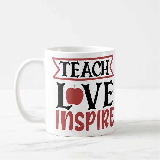 Mug Enseigner l'amour inspiré (Gauche)