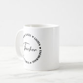 Mug Enseigner l'amour Inspirer Écouter Encourager le c (Devant gauche)