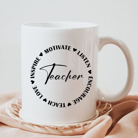 Mug Enseigner l'amour Inspirer Écouter Encourager le c