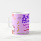 Mug enseigner l'amour inspirer enseignant béni (Devant gauche)