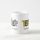 Mug Enseigner l'amour Inspirer les enseignants cadeau  (Centre)
