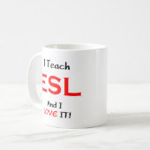 Mug enseigner l'esl & aimer (Devant gauche)