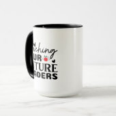Mug Enseigner nos futurs leaders Wordart (Devant gauche)
