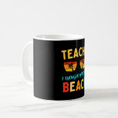 Mug Enseigner pensée dite plage drôle professeur été a (Devant gauche)
