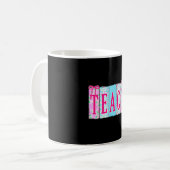 Mug Enseigner professeur drôle retour à l'école heureu (Devant gauche)