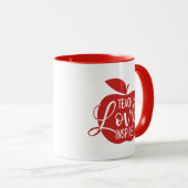 Mug Enseignez l'amour inspirent (Devant droit)