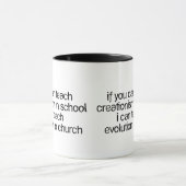 Mug Enseignez l'évolution dans l'église (Centre)