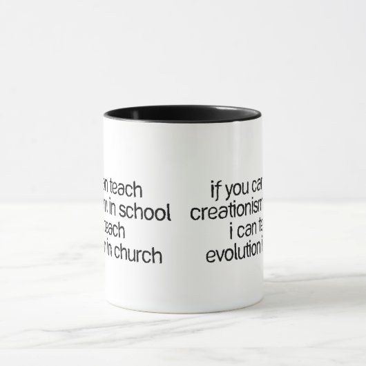 Mug Enseignez l'évolution dans l'église (Centre)