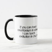 Mug Enseignez l'évolution dans l'église (Gauche)