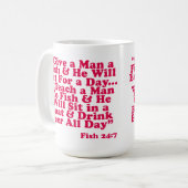 Mug Enseignez un homme à pêcher (Devant gauche)