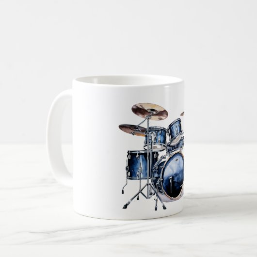 Mug Ensemble à tambour bleu (Devant gauche)
