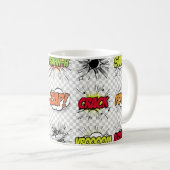 Mug Ensemble abstrait d'objets pop art sur un dossier  (Devant droit)