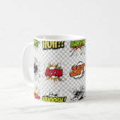 Mug Ensemble abstrait d'objets pop art sur un dossier  (Devant gauche)