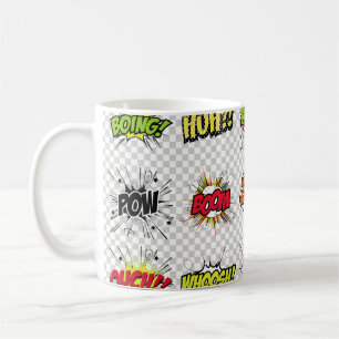 Mug Ensemble abstrait d'objets pop art sur un dossier 