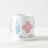 Mug Ensemble de dessins animés d'outils médicaux migno (Devant gauche)