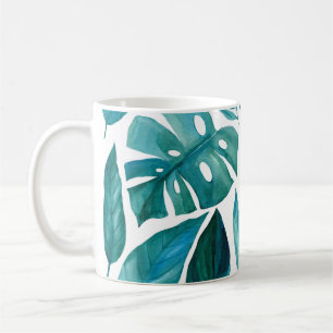 Mug Ensemble de feuilles abstraits de palmiers tropica