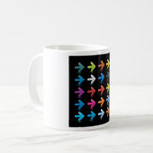 Mug Ensemble de flèches brillantes, pointeurs directio (Devant gauche)