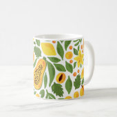 Mug Ensemble de fruits exotiques : papaye, citron, man (Devant droit)