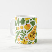 Mug Ensemble de fruits exotiques : papaye, citron, man (Devant gauche)
