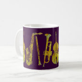 Mug Ensemble de jazz en or (Devant gauche)