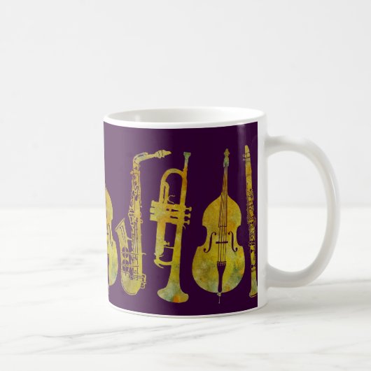 Mug Ensemble de jazz en or (Droite)