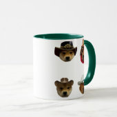 Mug Ensemble de mèmes drôles de chiens cowboy pour les (Devant droit)