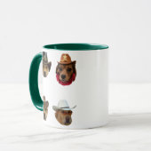 Mug Ensemble de mèmes drôles de chiens cowboy pour les (Devant gauche)