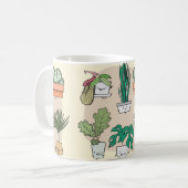Mug Ensemble de plantes de maison mignons dans des pot (Devant gauche)