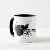 Mug Ensemble de tambour et clavier de piano (Devant gauche)