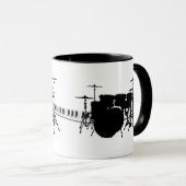 Mug Ensemble de tambour et clavier de piano (Devant droit)