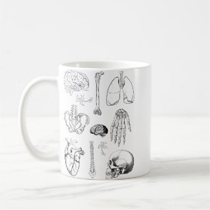 Mug Ensemble d'illustrations médicales vintage d'anato