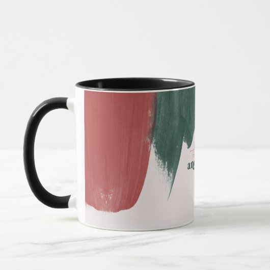 Mug Ensemble & Joyeux | Noël Monogramme moderne (Gauche)