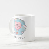 Mug Ensemble Joyeux Valentines Jour Nom personnalisé (Devant gauche)
