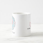 Mug Ensemble Joyeux Valentines Jour Nom personnalisé (Centre)