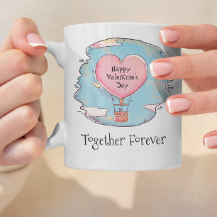 Mug Ensemble Joyeux Valentines Jour Nom personnalisé